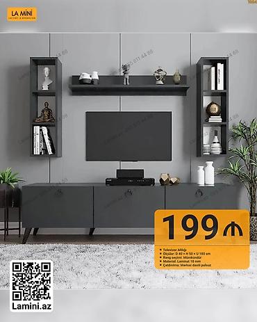 kitap rafı: TV altlığı və divar dəsti – La Mini (Laconic & Minimalism) - — 1