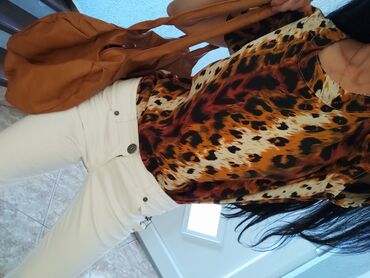Bluze: Amn, S (EU 36), Leopard, krokodil, zebra, bоја - Braon — 2