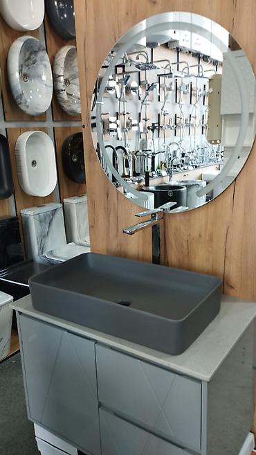 moydadır nədir: Kredit var .!Müasir hamam dəsti – lavabo, şkaf və güzgü komplekti - — 1