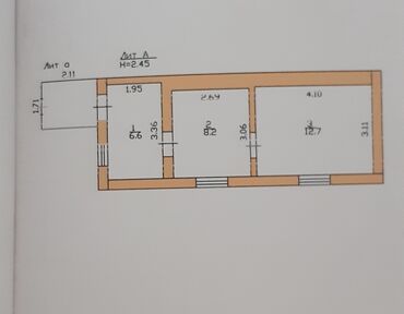 gabrini тональный крем бишкек: 28 м², 3 комнаты, Требуется ремонт Без мебели