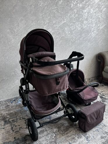 Коляски: Коляска, цвет - Коричневый, Б/у — 11