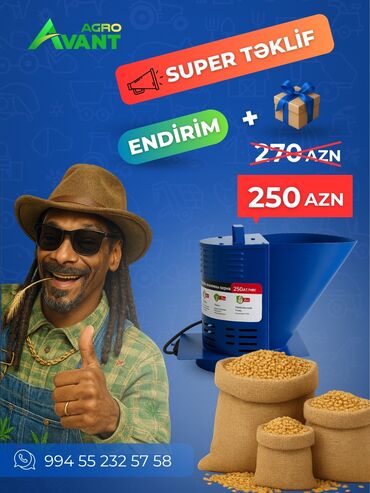 İnkubatorlar: R🔥 Ən çox satılan Yem üyüdən APARATI – Avant Agro-dan super təklif! 💥