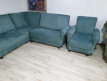 Угловые диваны: Угловой диван, C подушками — 4