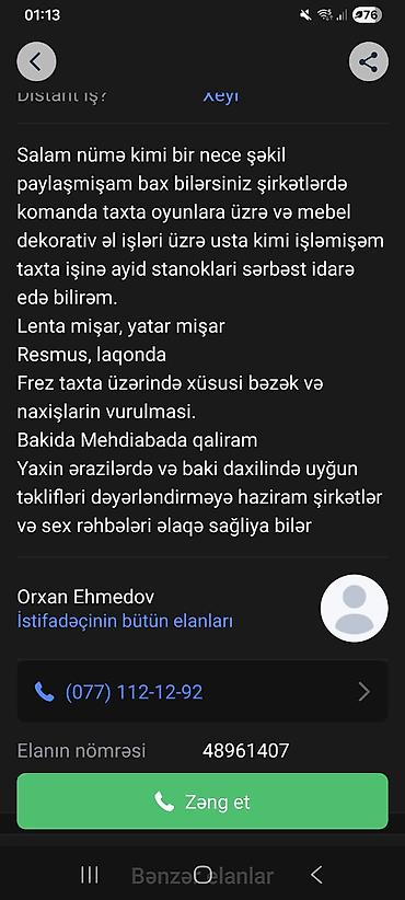 is elani 2026 gence: Taxta işləri və dekorativ əl işləri üzrə peşəkar xidmətlər - — 1