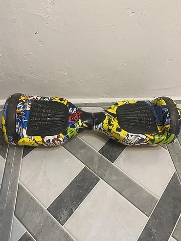 Qrafiti dizaynlı hoverboard (self-balans skuter) - Korpus: Parlaq