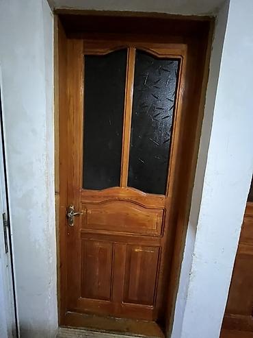 taxta biti: Taxta otaq qapısı – şüşəli model - Material: təbii ağac (açıq-qəhvəyi — 1
