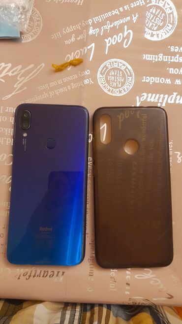 xiaomi mi5 qiymeti: Xiaomi Redmi Note 7, 64 GB, rəng - Bənövşəyi, 
 Qırıq, Düyməli, Barmaq izi