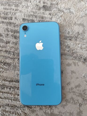 зарядка телефона: IPhone Xr, Б/у, 64 ГБ, Голубой, Чехол, 74 %