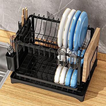 krcko pekac: 07. Dvostruki stalak za sušenje sudova – Metalni kuhinjski organizer — 2