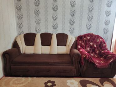 divan kreslo ortukleri: Б/у, Диван-кровать, 2 кресла, Без подьемного механизма, Раскладной