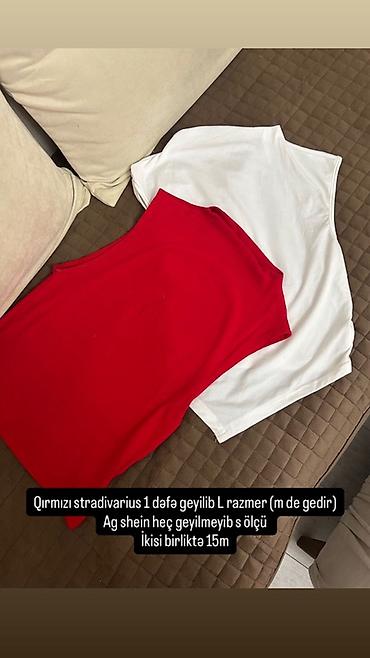 maykalar: - Qırmızı top: Stradivarius,uyğundur). - Ağ top: Shein, S ölçü. - — 1