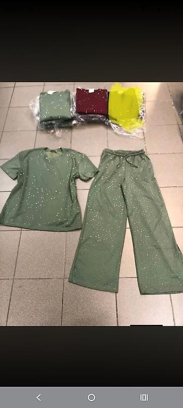 ps kombinezoni: Elegantni ženski kompleti 1) Komplet pantalone + bluza sa draperijom — 2