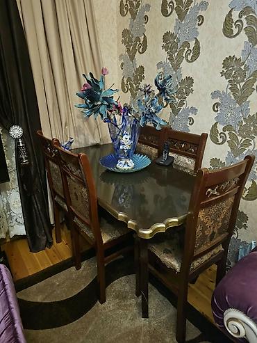 şişme divan: Masa dəsti satılır. - Komplekt: 1 ədəd yemək masası + 6 ədəd oturacaq — 1