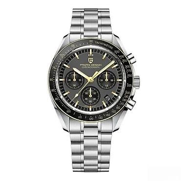 Ručni satovi: PAGANI DESIGN PD-1701 - Crna/Zlatna - Omega Speedmaster Potpuno nov — 10