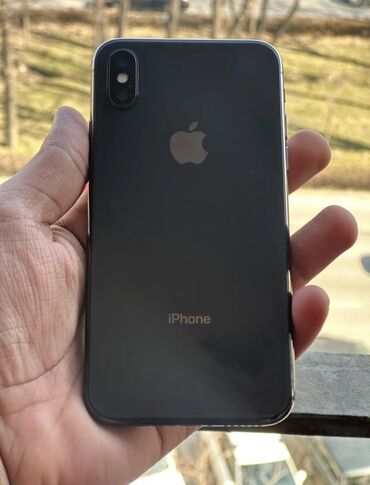 симкарты мегаком: IPhone X, 64 ГБ, Black Titanium, Коргоочу айнек, Каптама, 100 %