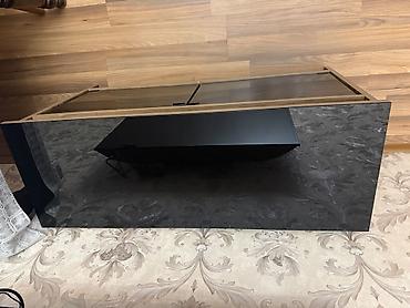 mebel aparatı: İşlənmiş, Düz TV altlığı, Polkasız, Şüşəli — 3