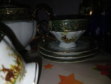 saxsi qablar satisi: Çay dəsti, 6 nəfərlik, Almaniya — 9