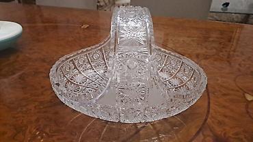 Kəsimli kristal şirniyyat səbəti - Material: yüksək keyfiyyətli