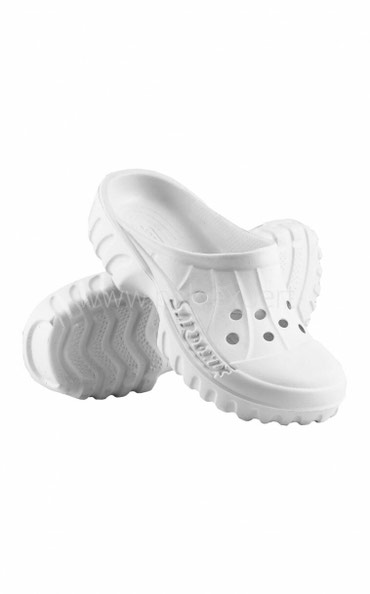 обувь спортивная: Сабо ЭВА мужские, белые. Сабо выполнены из облегченного полимера ЭВА