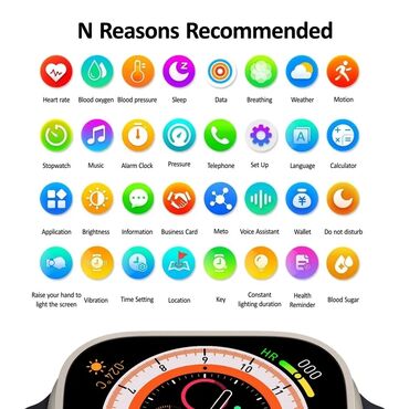 Smart saatlar: Smart watch hk8promax smart saat mult-functional smart watch ⌚ apple — 11