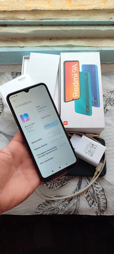 старый телефон мобильный: Redmi, Redmi 9A, Колдонулган, 32 ГБ, түсү - Кара, 2 SIM