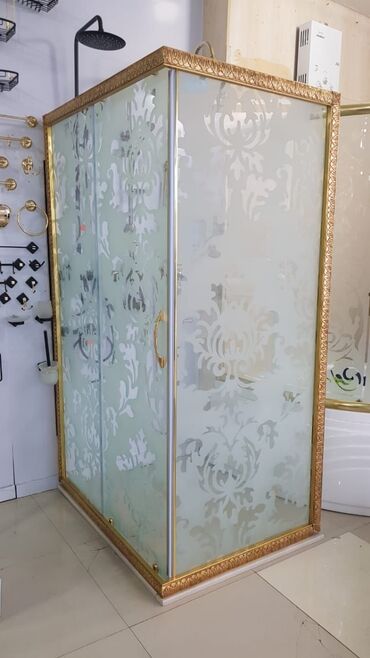 Duş kabinaları, arakəsmələr: 6mm 8mm 10mm sade mat dekorlu şüşələrdən hazirlanan duskabinlərin — 6