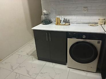 Mətbəx mebeli: Mətbəx mebel dəsti – parlaq qrafit/boz rəng - Üst şkaflar: düz — 9