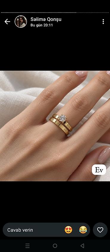 cartier eynək qiyməti: Dəstə daxildir: Üzük, Cartier, Sarı qızıl — 1