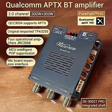 Hi-Res Audio Стереоусилитель Bluetooth ZK-3002T PRO с поддержкой
