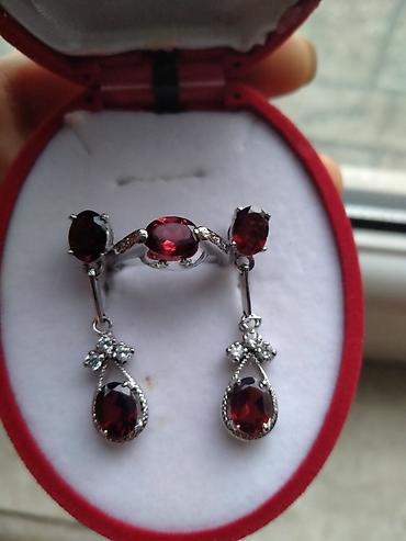 Серебряные наборы украшений: Серебро!!! Комплекты с натуральными камнями. Комплект с белым — 14