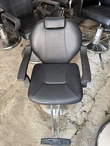 salon guzguler: Peşəkar bərbər/kosmetologiya kreslosu - Material: qara rəngli — 2