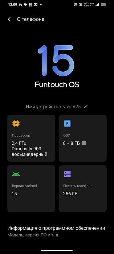 vivo v29: Vivo V25, 256 GB, rəng - Boz, Barmaq izi — 3