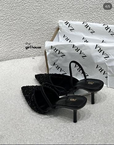 zara каблуки: Туфли, 38, Zara, Новый, цвет - Черный, Платная доставка, Самовывоз — 1