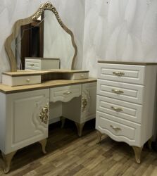 Туалетные столики: Туалетный столик, Новый, С зеркалом, цвет - Бежевый — 3