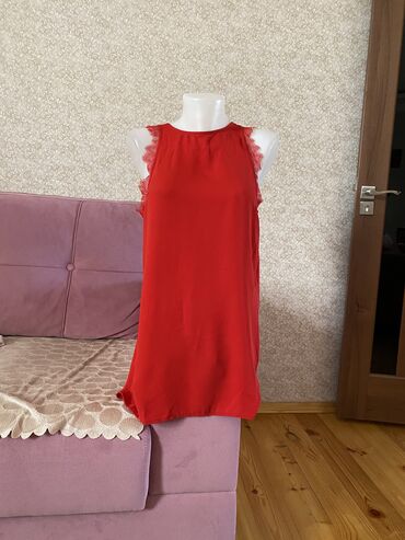 tuniki v Azərbaycan | DONLAR: H&M M (38), rəng - Qırmızı, Sərbəst biçimli