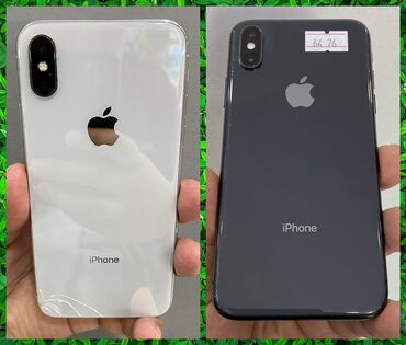 Apple iPhone: IPhone X, 64 ГБ, Белый, Чехол, Кабель, 100 %