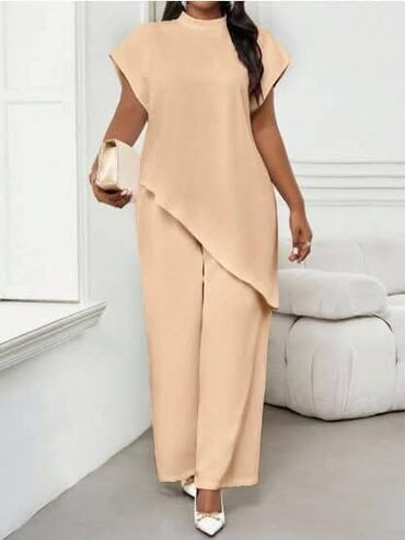 Kompleti: 💫Ženski komplet – asimetrična bluzica i široke pantalone ✅Cena — 2