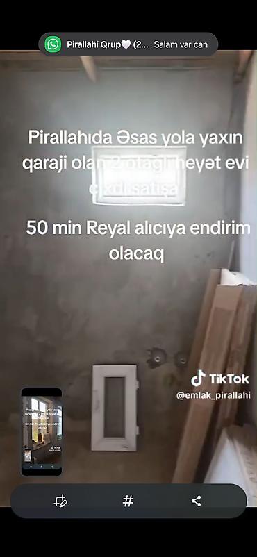 Həyət evləri və villaların satışı: Pirallahıda əsas yola yaxın yerləşən 2 otaqlı həyət evi. Həyətdə qaraj — 9