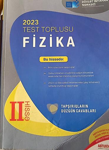 Testlər: Məhsul: 2023 “Test Toplusu – Fizika” (DİM), I və II Hissə hər ikisi 8 — 2
