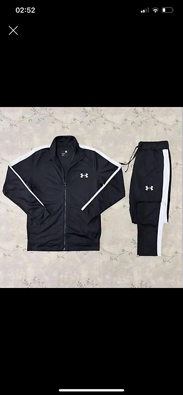 italy s: Спортивный костюм Under Armour (куртка + брюки) - Цвет: черный с — 1