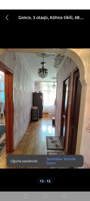 Köhnə tikili: Gəncə şəhərində 3 otaqlı mənzil. Köhnə tikili tipli. Plan və — 3