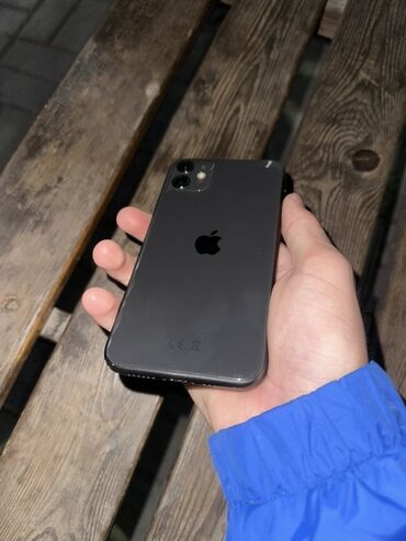 микрофон ош: IPhone 11, Б/у, 64 ГБ, Черный, Чехол, 75 %