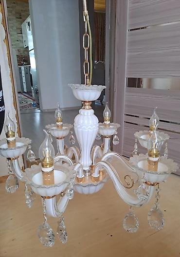 ev ucun divar saatlari: Çılçıraq, 6 lampa — 1