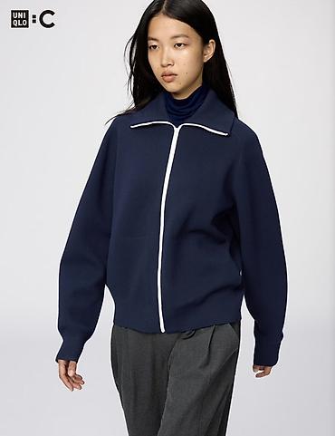 юникло кокон: Женская кофта/кардиган на молнии UNIQLO : S размер - Цвет — 1