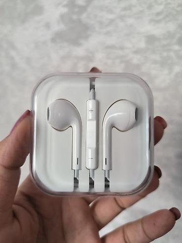 iphone qulaqlıq simli: Yeni Simli Qulaqcıqlar, Apple, rəng - Ağ — 1