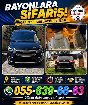 Kia Carnival minivanla (7–8 nəfərlik) Bakıdan istənilən bölgəyə