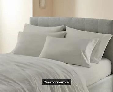 bed sheets: Однотонное постельное бельё 100% хлопок полуторки 1350сом, двух спалка — 1