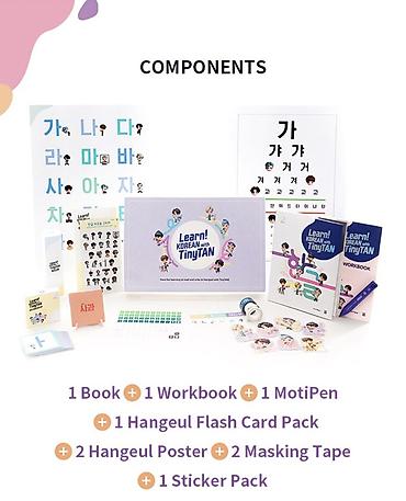 алфа: 💜 Официальный обучающий набор «Learn! KOREAN With TinyTAN» - это — 4
