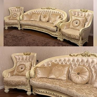 Divan kreslo dəsti satılır 1200₼. Əla vəziyyətdədir. Ünvan: Sumqayıt E