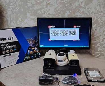 alfa monitor: Monitor DVR 4 çıxışlidir Təzədir Telefondan izləmə 3 ədəd kamera — 1